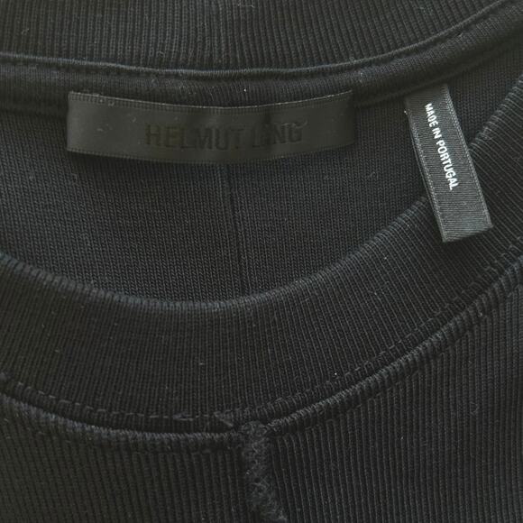 Helmut Lang Seam Detail Rib T Shirt in Black - Picture 9 of 10